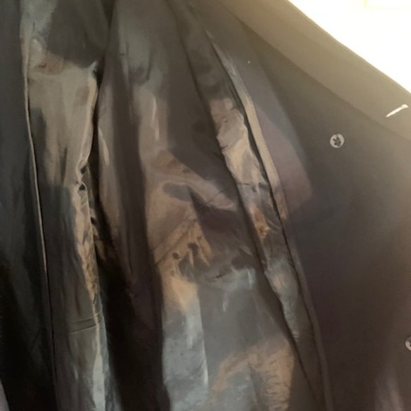 Vintage XXL Navy Blue Very Long Trench - Picture 7 of 7